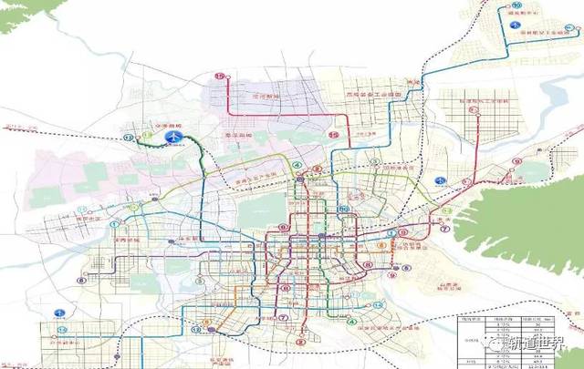 西安市城市軌道交通建設(shè)規(guī)劃(2017-2023年)有10條線路